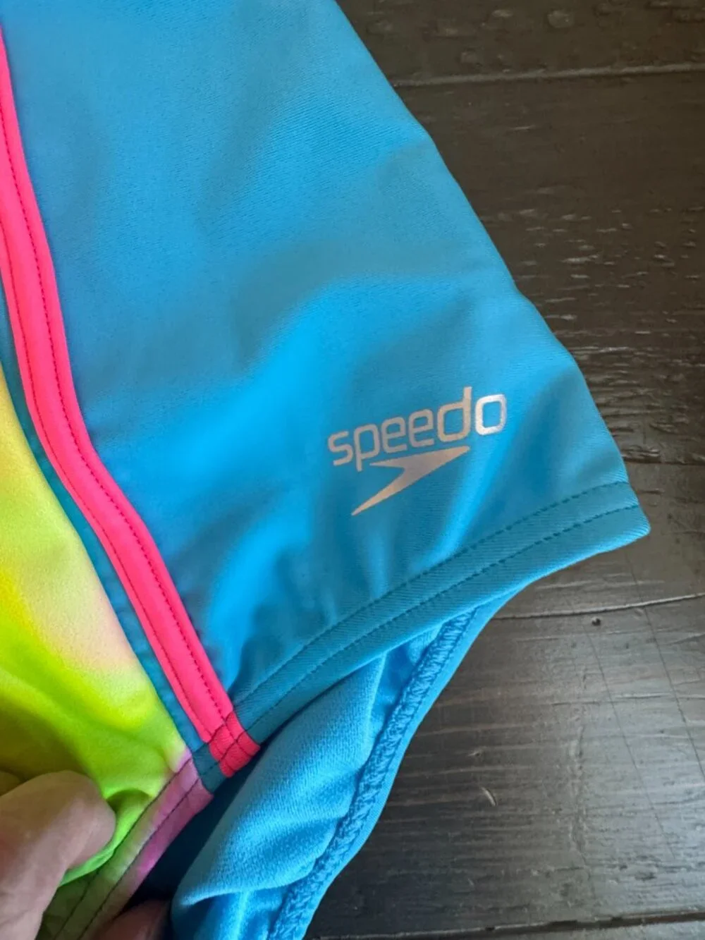 NWT! Speedo Girls Sport Splice One Piece in Picton Blue